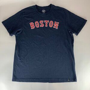 Boston Red Sox MLB Navy Blue 47 Brand Short Sleeve Crewneck Shirt Mens XL